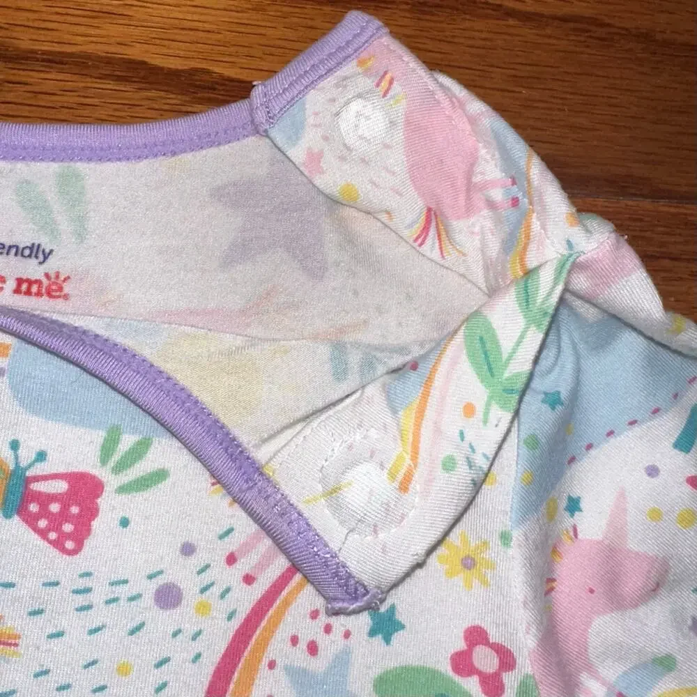 Magnetic Me Girls Sunny Day Vibes Unicorn Flower Soft Modal Pajama Shirt Size 4T